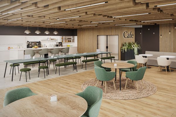 Pype cafe tables and Astra chairs
