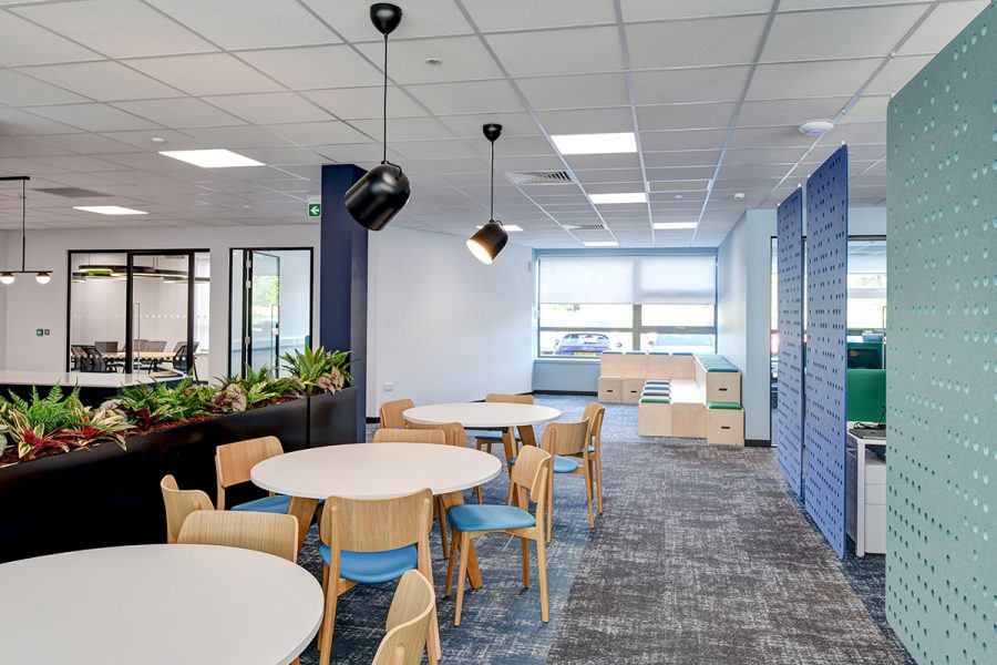 Office cafe and breakout area