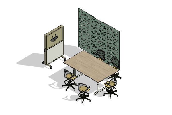 Collaborative Furniture featuring height adjustable table