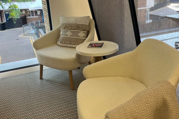 Astra Lounge Chair with Wood Legs at London Hub
