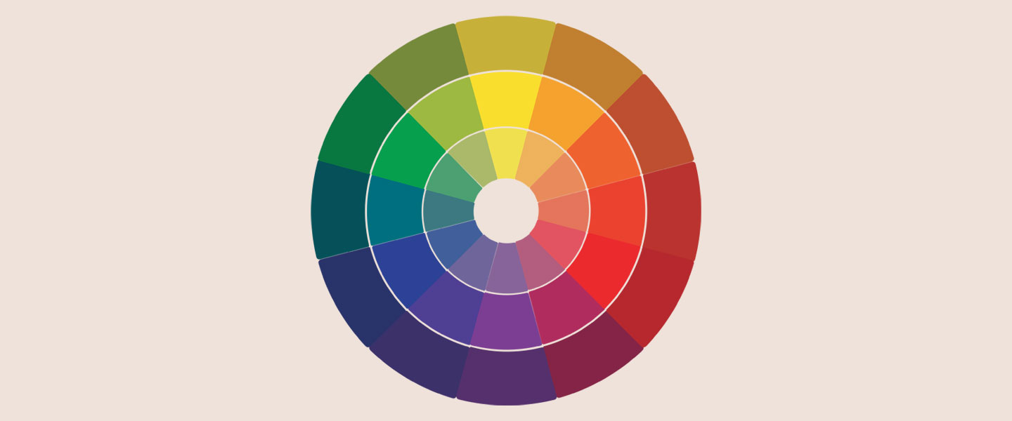 Classic colour wheel for office interior design projects