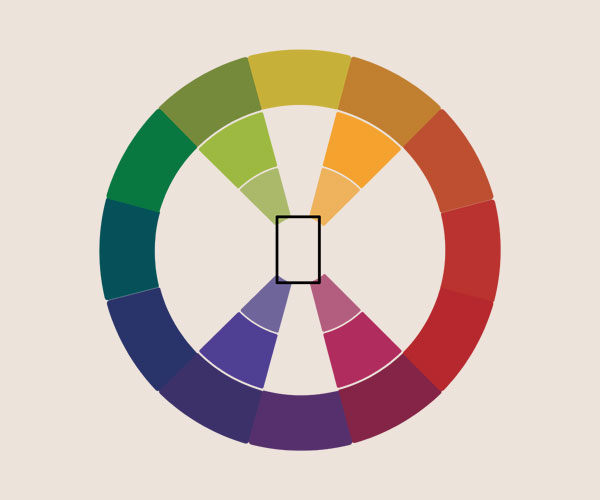 Tetradic colour theory - office design
