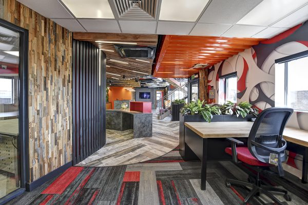 Pico Office Desks, Equity Task Chair & Fauna Planters at DPC Offices