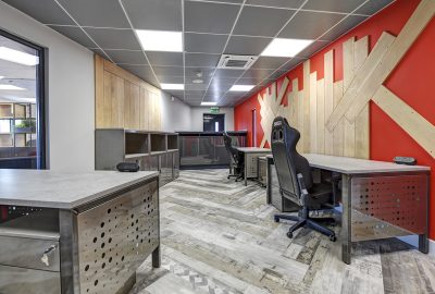 Bespoke Ferro Industrial office Desk at DPC Office Fitout