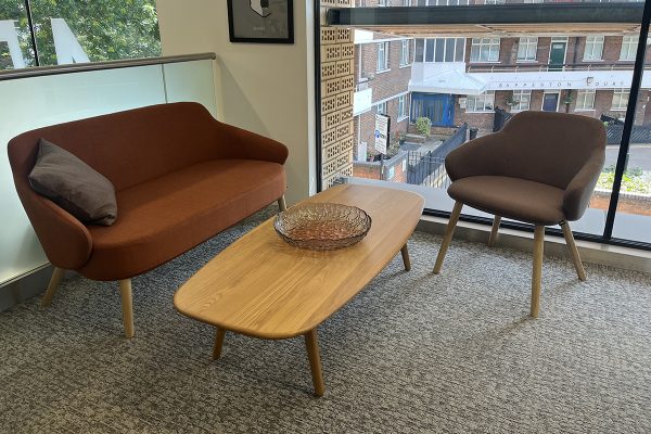 Astra Office Sofa & Collaborative Chair in London Showroom