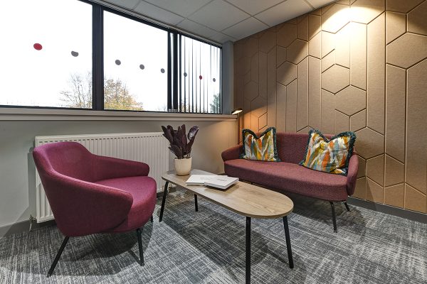 Astra office sofa and lounge chairs