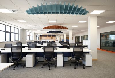 Todd cantilever office desks and Ventilo task chairs