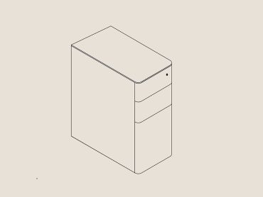 Slimline office pedestal