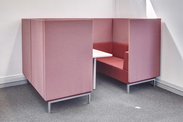 Fence 4 Person Office Booth Installation