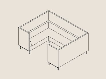 Fence U shape high back sofa