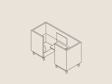 Fence 2 person office booths