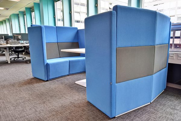 Fifteen Concave High Back Sofa with Arms