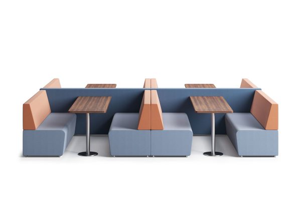 Fifteen low back dining booth