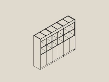 Match Decorative Storage Wall with Office Planters