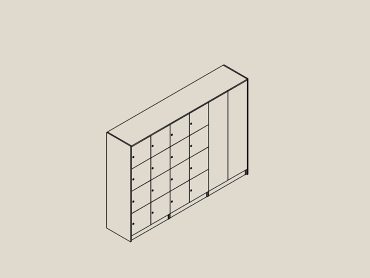 Match wooden office lockers and storage cupboard