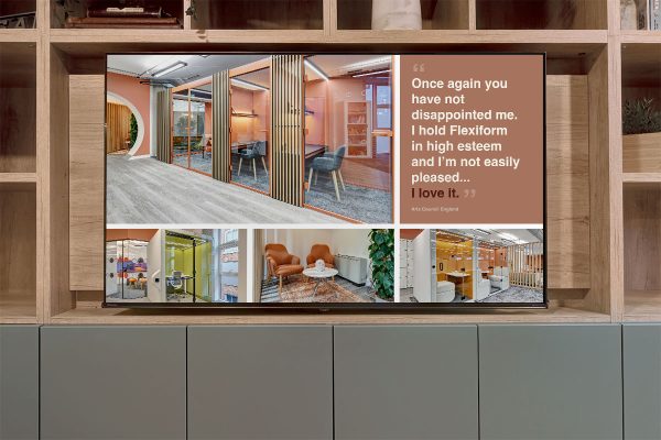 Match stacking media unit for storage walls