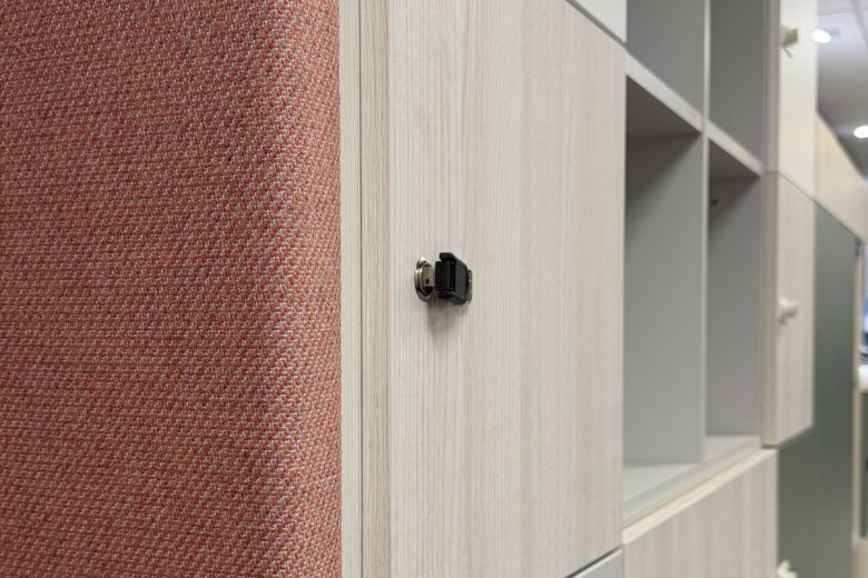 Locker storage wall detail