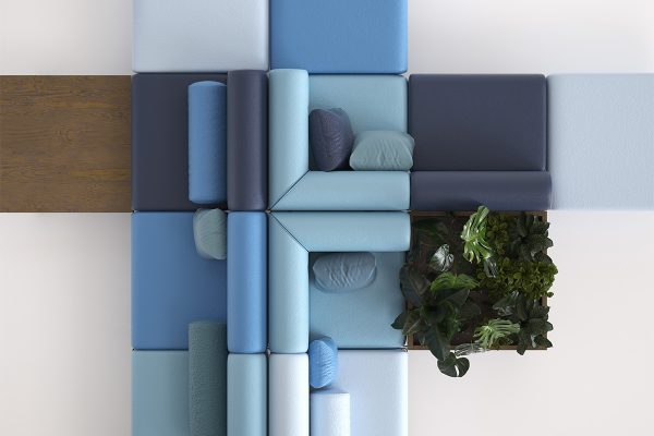 Pontoon Island Configuration with Planter & Coffee Table