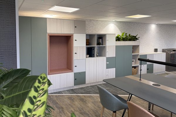 Match office storage wall