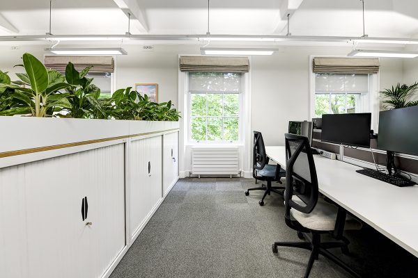 Tambour Storage, Planters & Actualize Task Chair Install