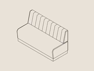 Velo straight banquette seating