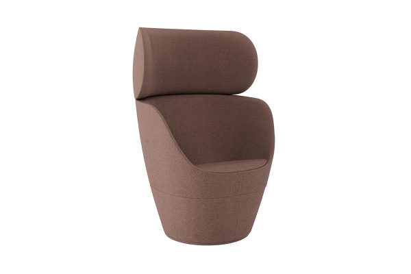 Dixi High Back Lounge Chair, Swivel Base