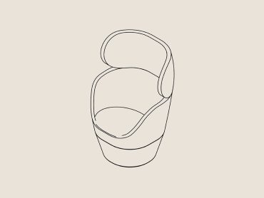 Dixi Wing Back Lounge Chair, Upholstered Base