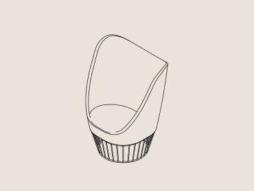 Dixi lounge chair with wire base