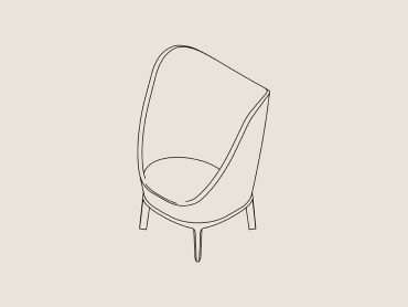 High back office lounge chair