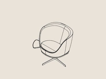 Dixi Low Back Swivel Tub Chair, 4 Star Base