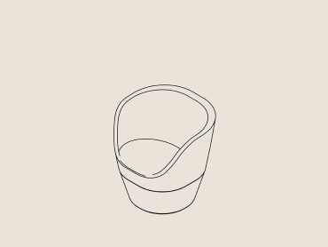 Dixi Low Back Tub Chair with upholstered base