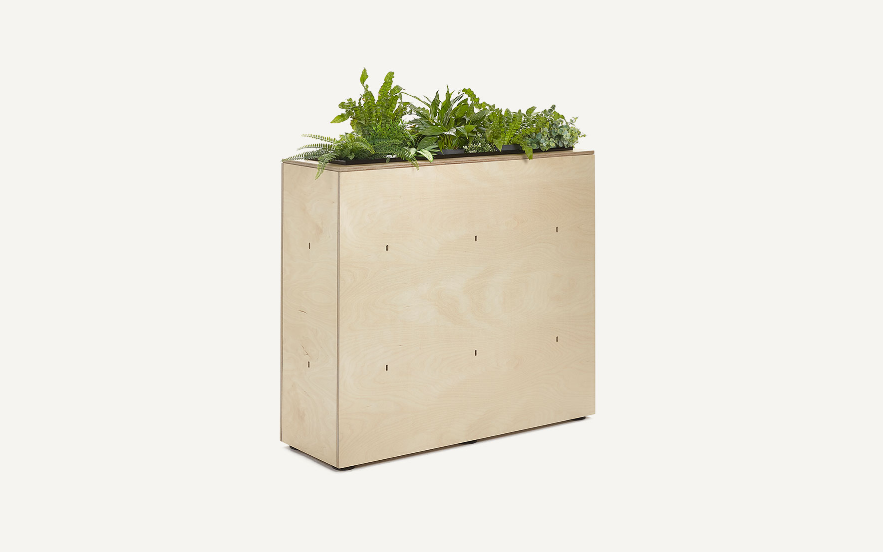 Freestanding trough tall office planters