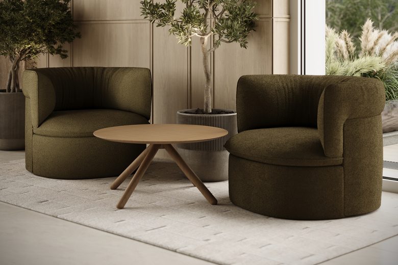 Oko Fully Upholstered Breakout Lounge Chair