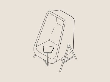 Muse Work Booth, Metal Leg