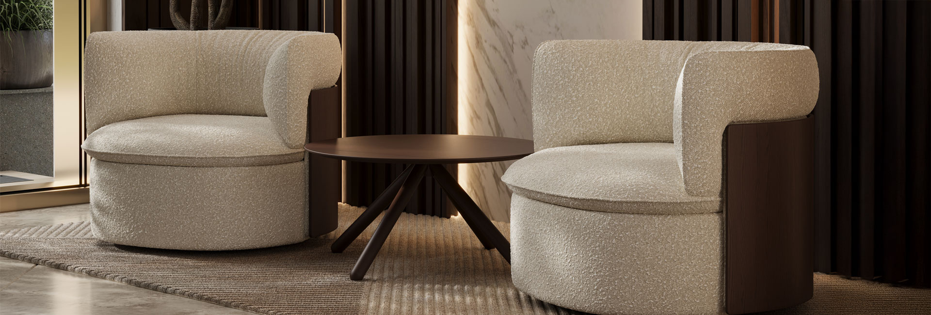 Wooden office coffee table