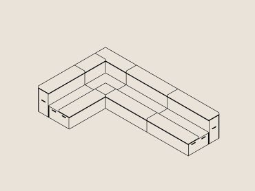 L shape office bleacher seating