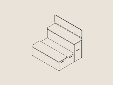 Module office bleacher seating Straight unit