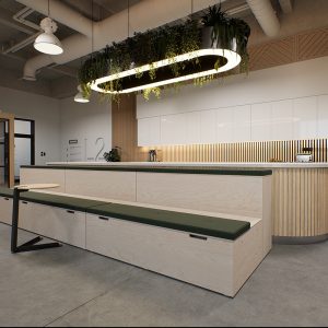 Platforms Straight Office Bleacher Configuration