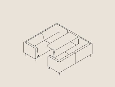 Tryst 4 person dining booth