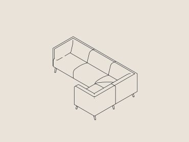 Low back office corner sofa