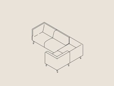 Low back office corner sofa