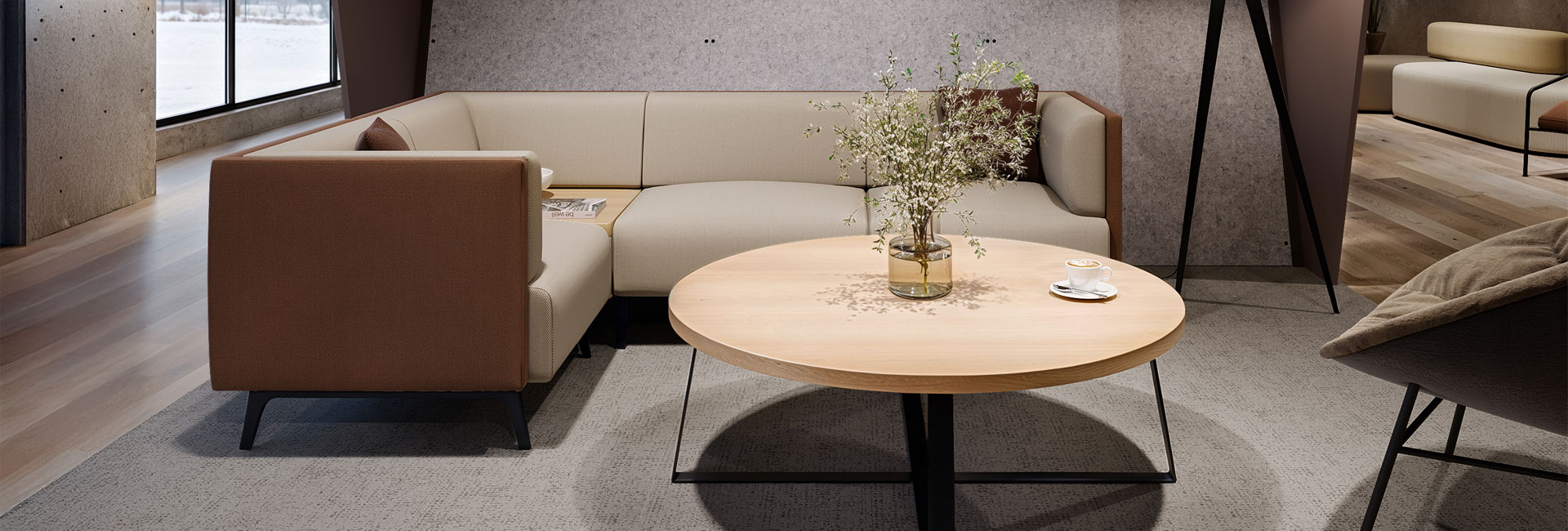 Tryst corner office sofas