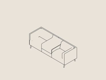 2 seater reception sofa