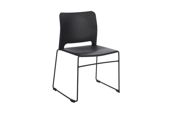 Xpresso Chair, Curved Back, All Black