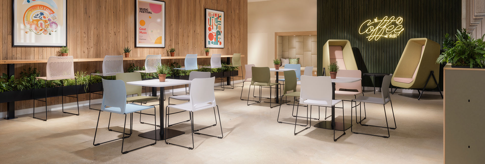 Xpresso office stacking chairs