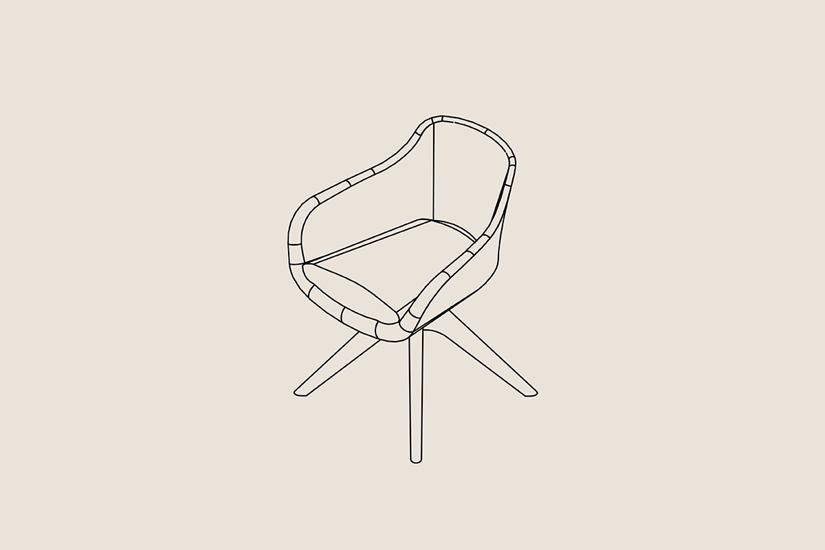 Arden Collaborative Chair with wood base