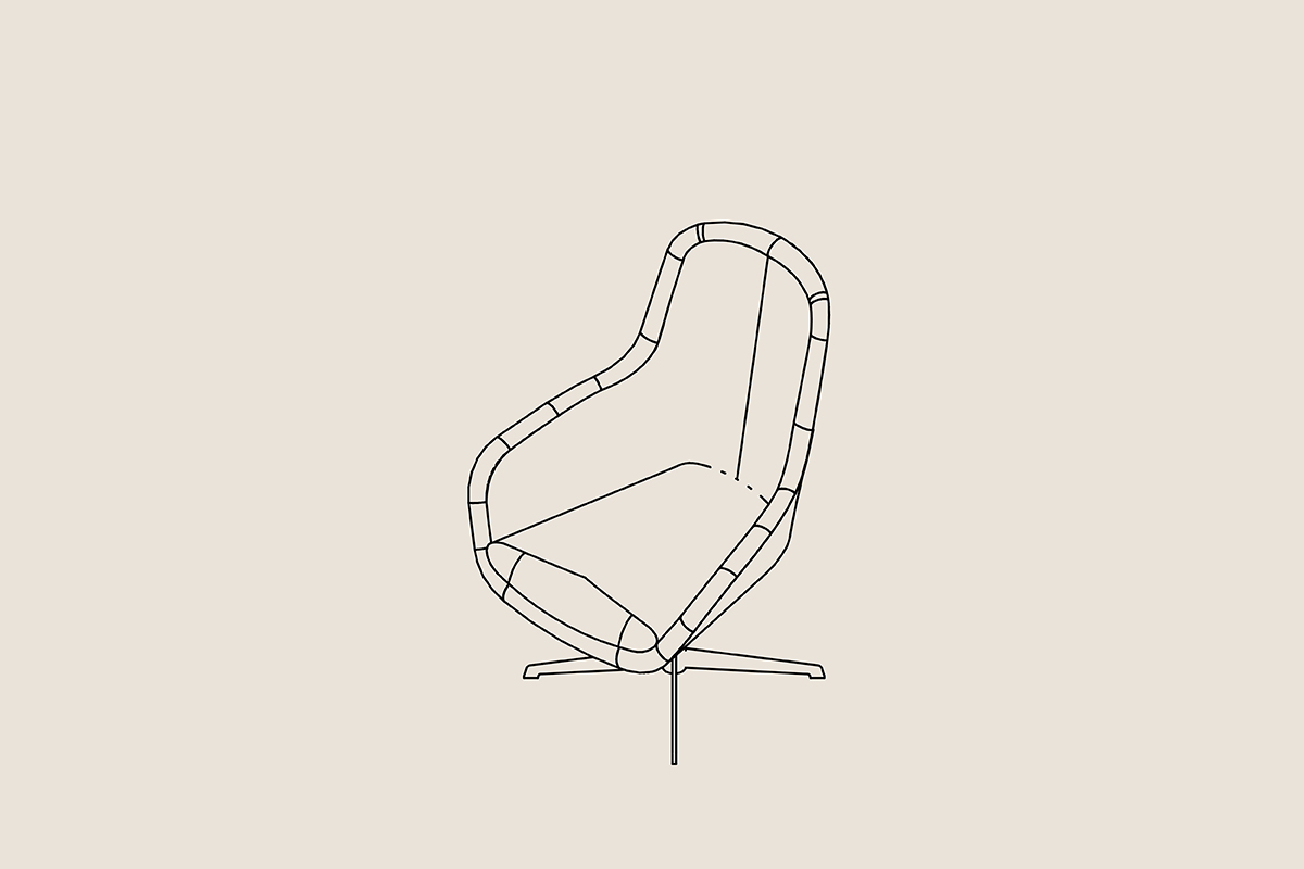 office lounge chair with 4 star base