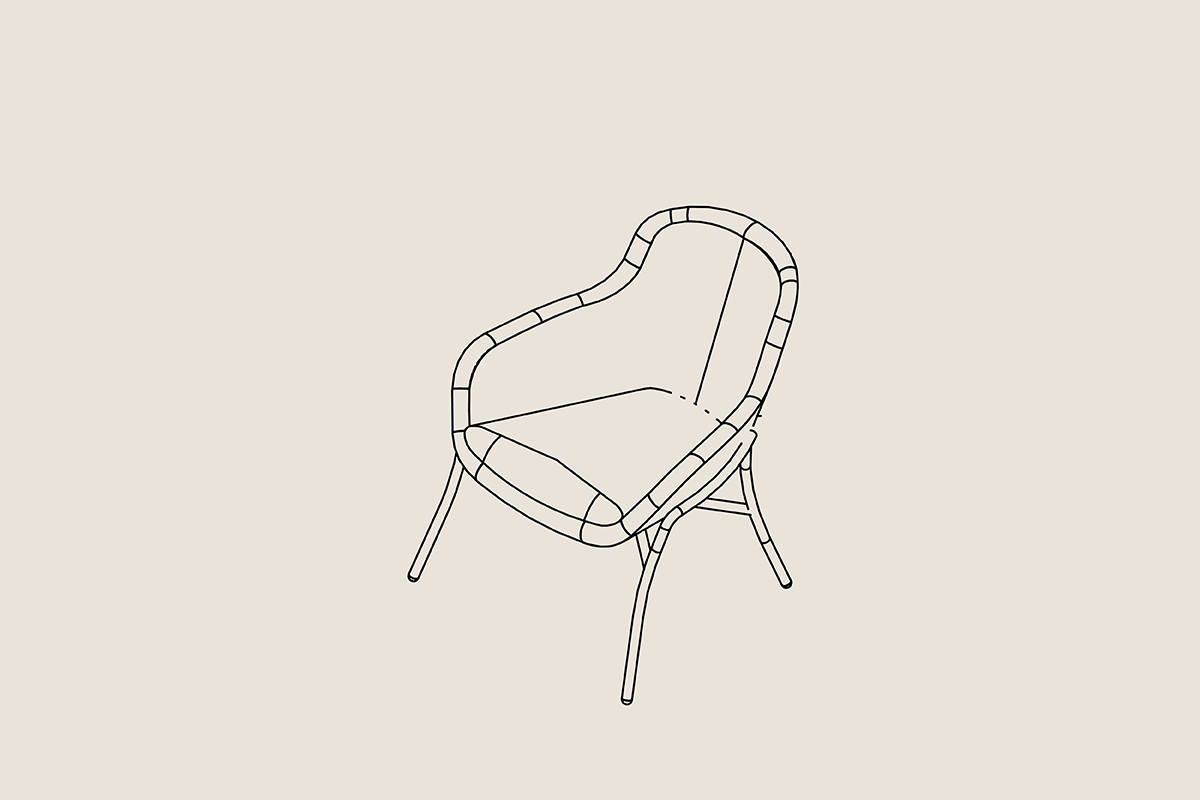 Tubular steel office lounge chair