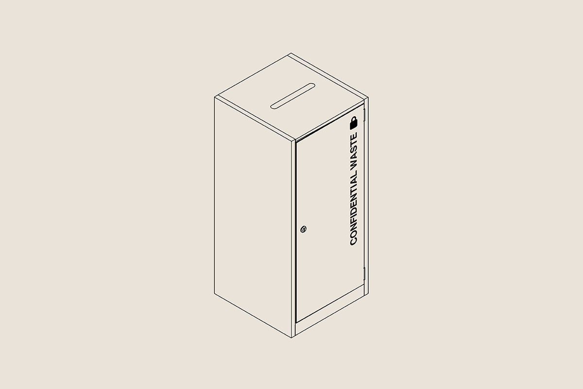 Metal Office Bins - Confidential Waste