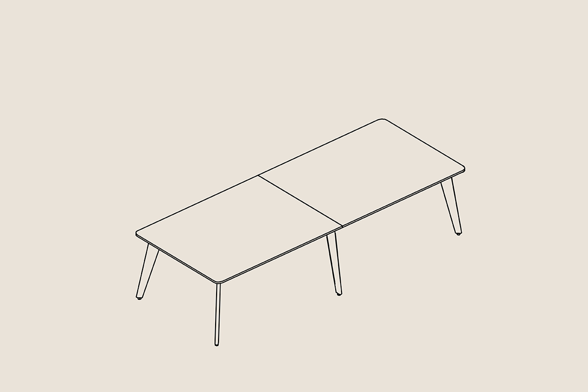 Grain extendable office table
